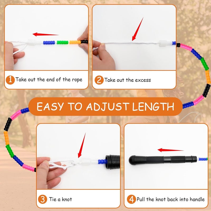 Ace one Beaded Jump Rope 1 Pack/2 Pack, Segmented Skipping Rope for Kids Adults, Adjustable Tangle-Free Toddler Jumping Rope for Fitness Exercise Training - Image 5